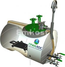 ГРИНЛОС Емкость стальная 3 м3 горизонтальная наземная с подогревом